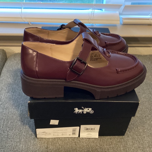 COACH Women's Liv Leather Mary Jane Flats, size 8.5 - Picture 11 of 13